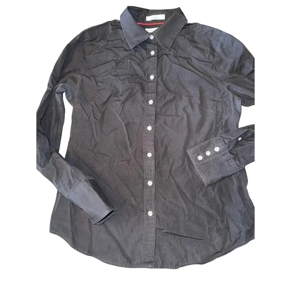 CAMBRIDGE DRY GOODS SIZE L large black button down shirt